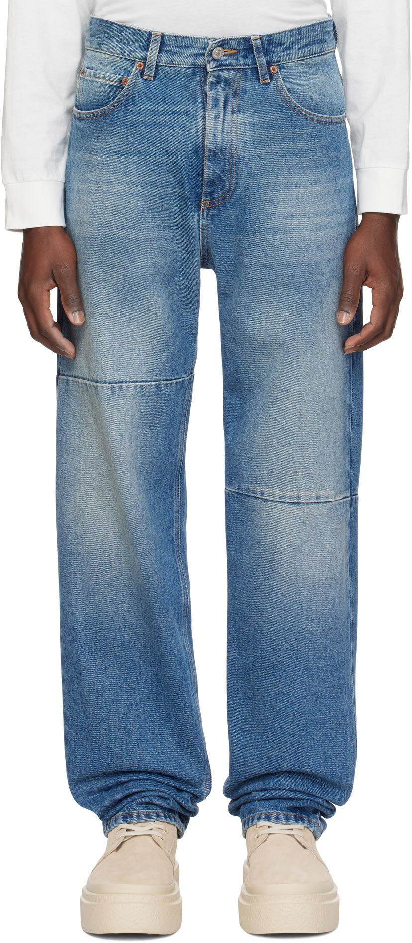 Jeans Maison Margiela MM6 Maison Margiela Tapered Jeans Blå | SH0LA0009 M30018