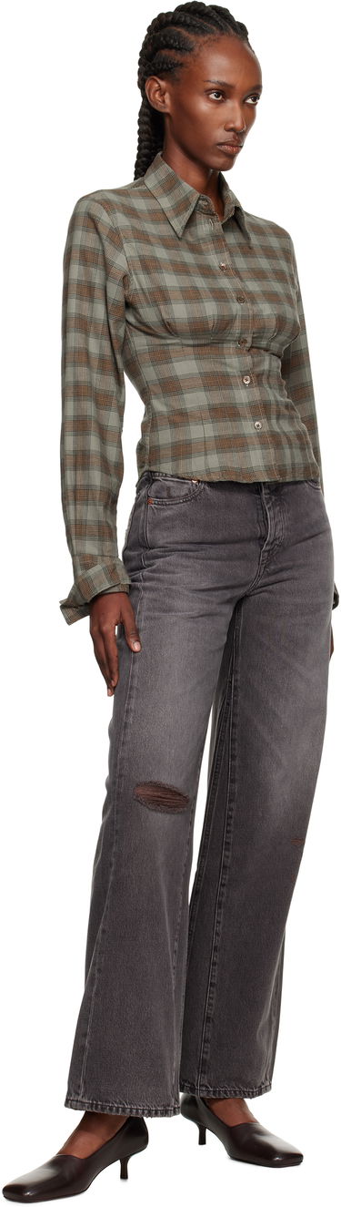 Skjorte OUR LEGACY Our Legacy Envelop Plaid Shirt Grøn | W4252EI, 3