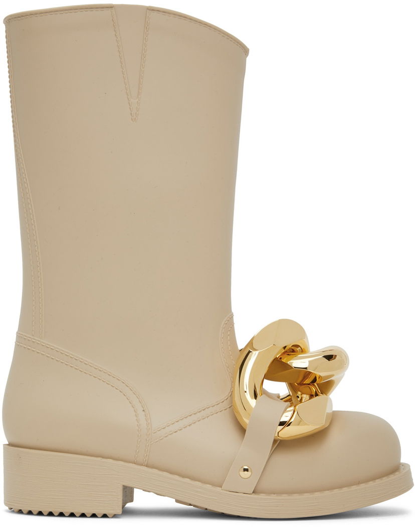 Halskæde JW Anderson Beige High Chain Rubber Boots Beige | ANW39002A 16053