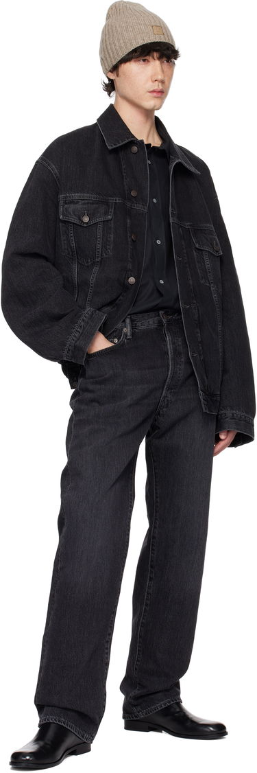 Jakke Acne Studios Black Oversized Denim Jacket Sort | C90179-, 3