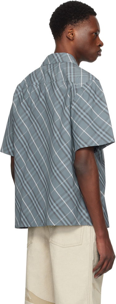 Skjorte Burberry Burberry Relaxed Fit Check Cotton Shirt Blå | 8109208, 2