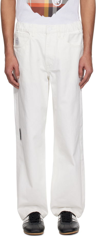 Bukser AAPE by A Bathing Ape AAPE by A Bathing Ape 'AAPE Now' Moonface Logo Jeans Hvid | AAPPTMB662XAOWHX, 0