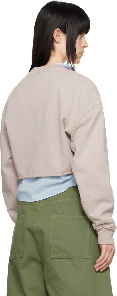 Sweater Acne Studios Acne Studios Cropped Logo Sweatshirt Lyserød | AI0158-, 2