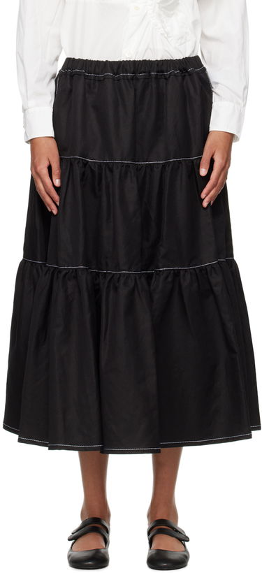 Nederdel Comme des Garçons Comme Des Garçons Tiered Midi Skirt Sort | TM-S026-051, 0