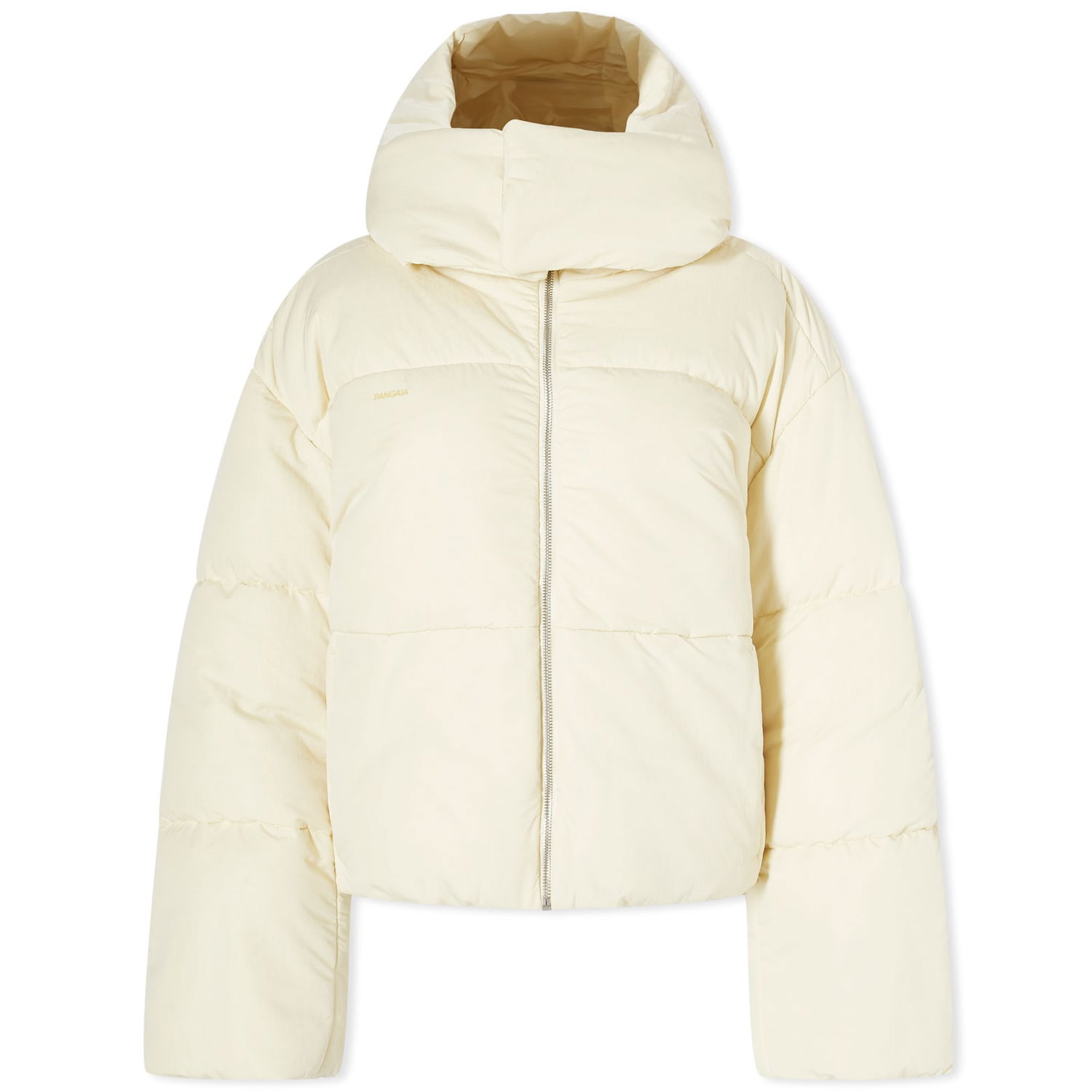 Puffer jakke PANGAIA Pangaia FLWRDWN Recycled Nylon Cropped Puffer Jacket, Size Large Beige | 100011686021, 1