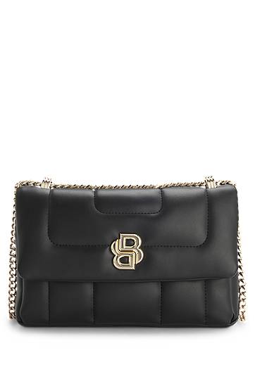 Håndtaske BOSS Quilted Shoulder Bag with Monogram Hardware Sort | 50523348