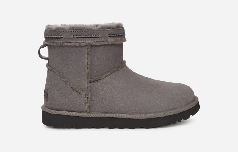 Sneakers og sko UGG Classic Mini Shearling Braid Boot Grå | 1166751-CHRC, 0
