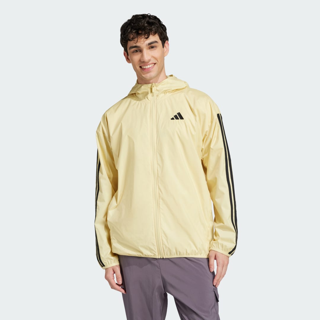 Vindjakke adidas Performance Essentials 3-Stripes Windbreaker Gul | IM7847, 0