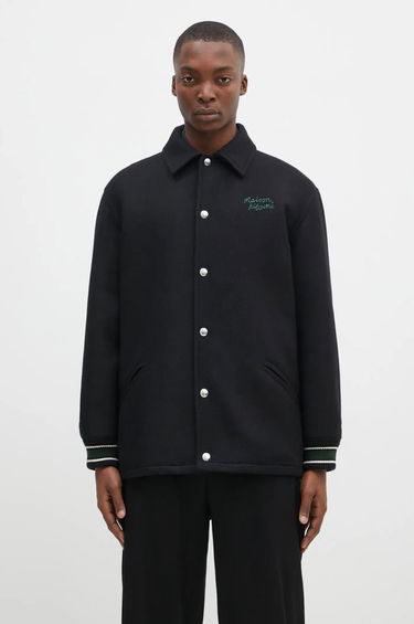 Bomberjakke MAISON KITSUNÉ Black Varsity Jacket Sort | NM02120WM0026, 0