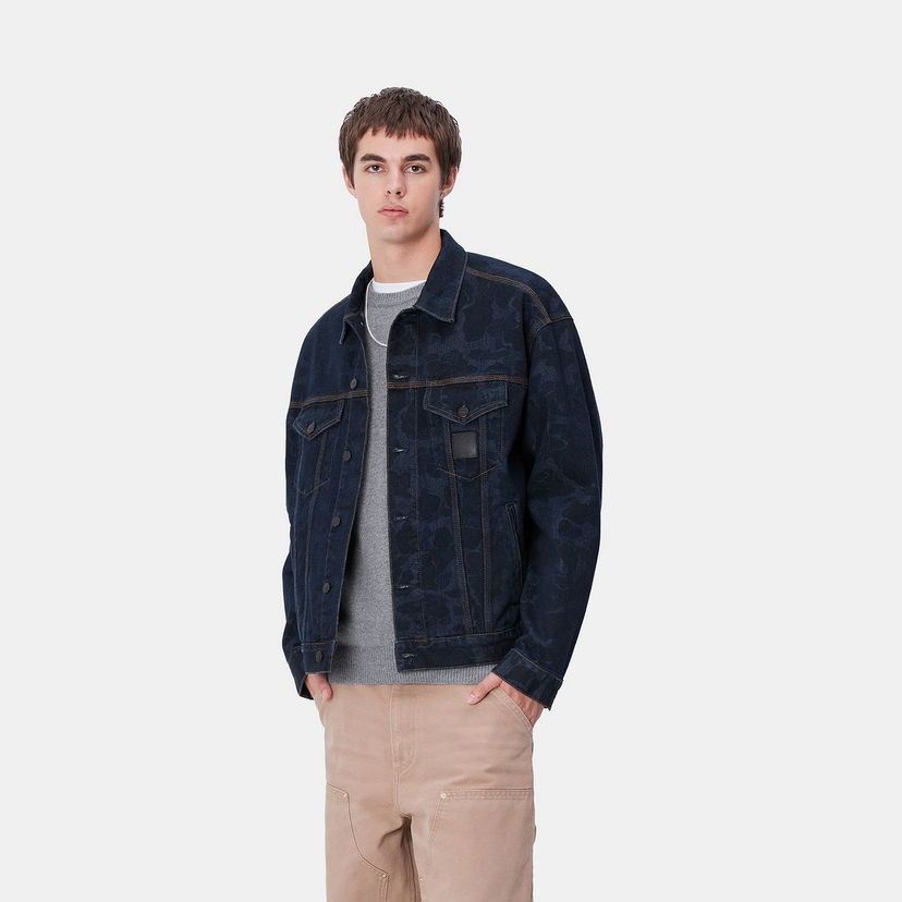 Jakke Carhartt WIP Camo Print Denim Jacket Blå | I033766_7