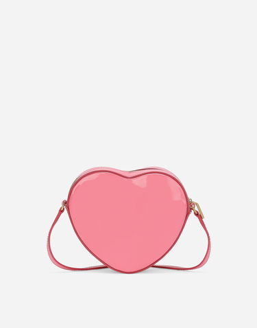 Håndtaske Dolce & Gabbana Dolce & Gabbana Dg Girlie Heart Patent Leather Shoulder Bag Lyserød | EB0248A147180424, 3