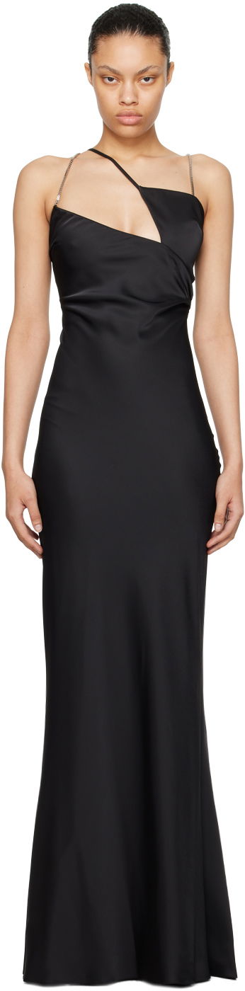 Kjole The Attico Attico Chain Maxi Dress Sort | 241WCW103 E020