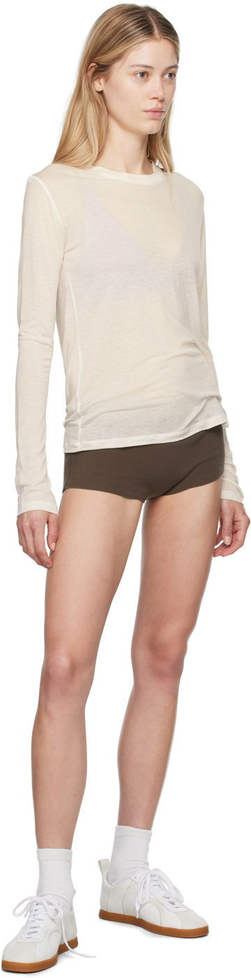 T-shirt Baserange Off-White Bamboo Lyocell Long Sleeve T-Shirt Beige | TOLS-BL-000, 3