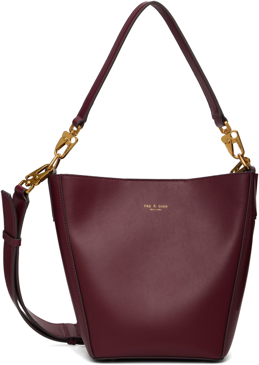 Håndtaske rag & bone Rag & Bone Parker Leather Bucket Bag Bourgogne | LE101313