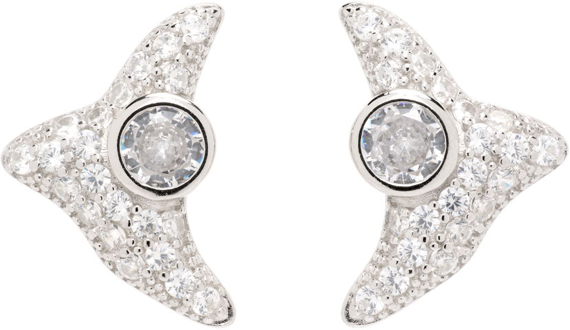 Øreringe Collina Strada Collina Strada Trigon Crystal Stud Earrings Metalisk | XX1087