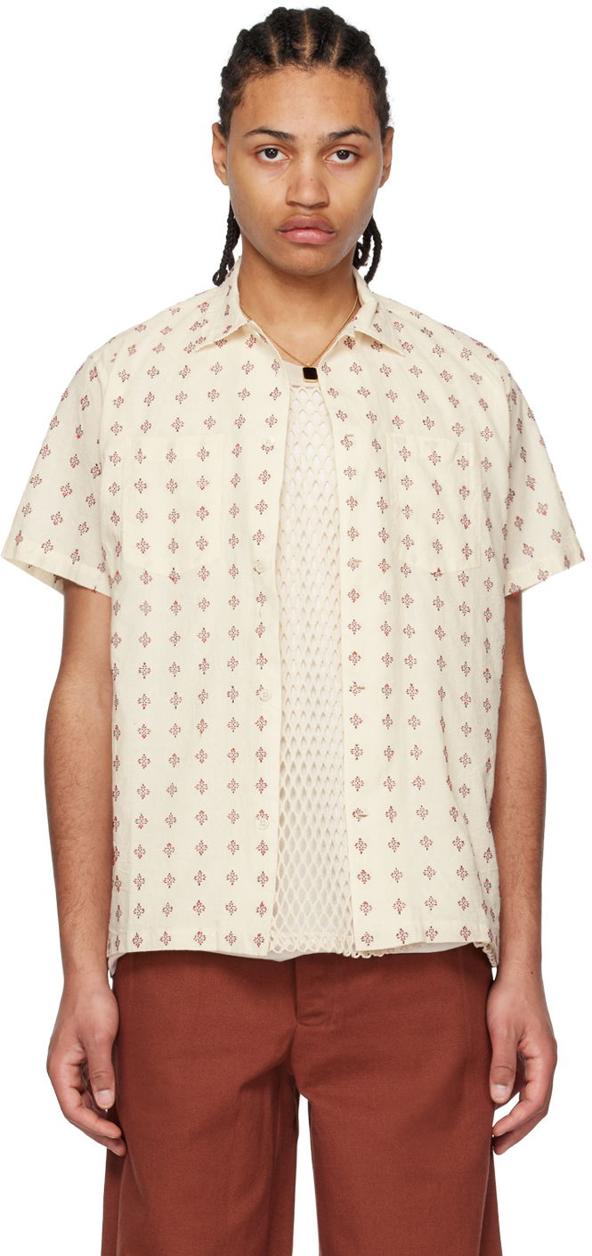 Skjorte Bode Bode Chrystie Print Shirt Hvid | MRS23SH012, 0