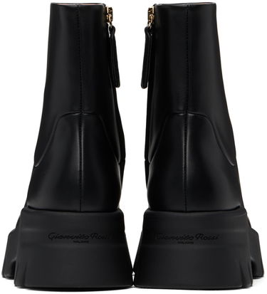 Sneakers og sko Gianvito Rossi Montey Leather Platform Boots Sort | G73297-20GOM-VGI, 1