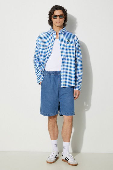 Skjorte BBC IceCream ICECREAM Relaxed Fit Longsleeve Printed Check Shirt Blå | IC24222, 1