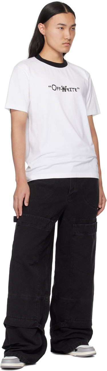 T-shirt Off-White Slim Quote T-Shirt Hvid | OMAA027S25JER0090110, 3