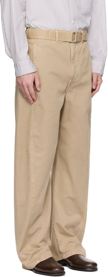 Bukser LEMAIRE Lemaire Twisted Belted Pants Beige | PA326 LD1042, 4
