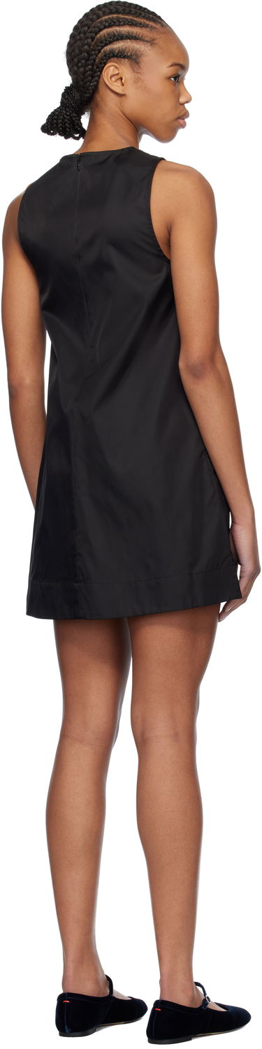 Kjole GANNI GANNI Duchesse Nylon Minidress Sort | W0472, 2