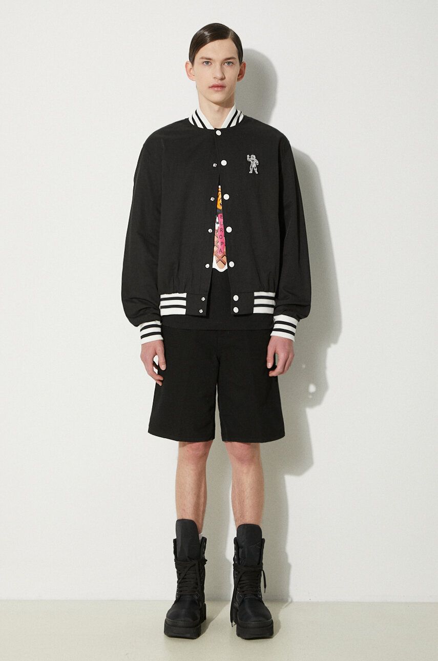 Bomberjakke BILLIONAIRE BOYS CLUB Billionaire Boys Club Arch Logo Lightweight Varsity Bomber Jacket Sort | B24201, 1