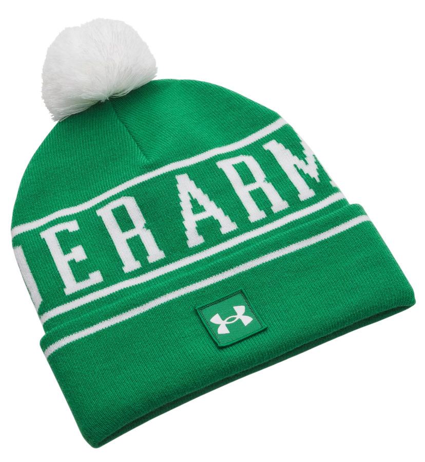Beanie Under Armour Halftime Pom Beanie Grøn | 1386634-305