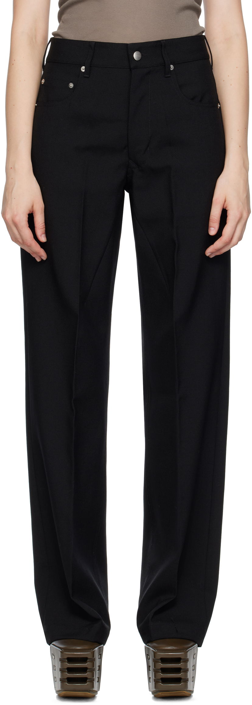 Bukser Rick Owens Rick Owens Concordians Geth Trousers Sort | RP02E4350 WGP