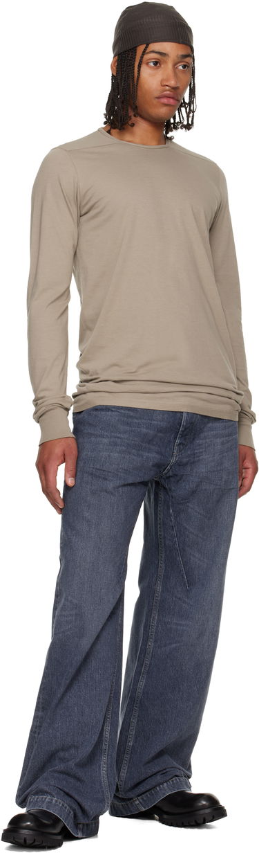 T-shirt Rick Owens DRKSHDW Concordians Level LS T-shirt Beige | DU02E7260 RN, 3