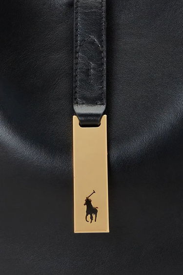 Håndtaske Polo by Ralph Lauren Leather Hobo Bag Sort | 428944017, 4