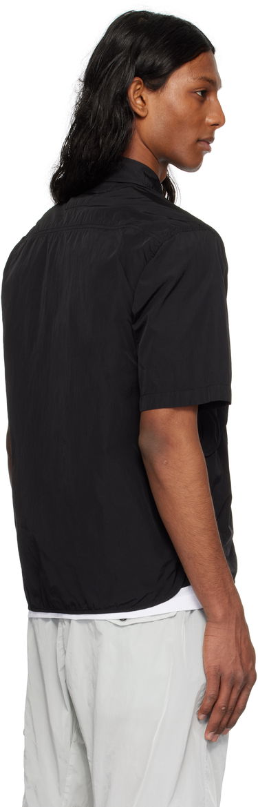 Skjorte C.P. Company C.P. Company Chrome-R Short Sleeve Shirt Sort | 18CMOS035A-005904G, 2