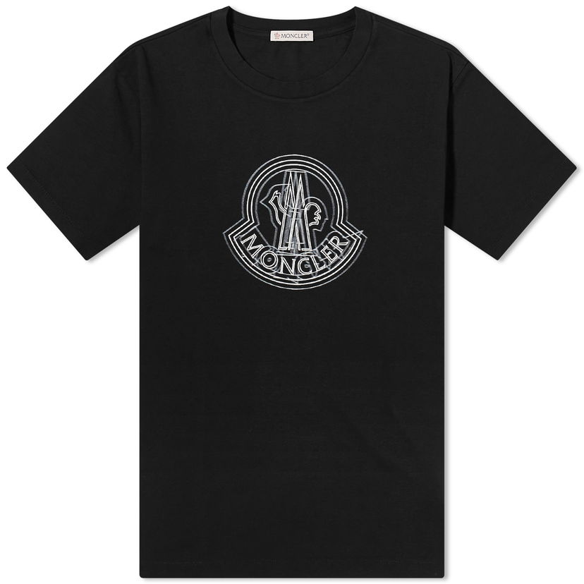 T-shirt Moncler Large Logo T-Shirt Sort | 8C000-28-89A17-999