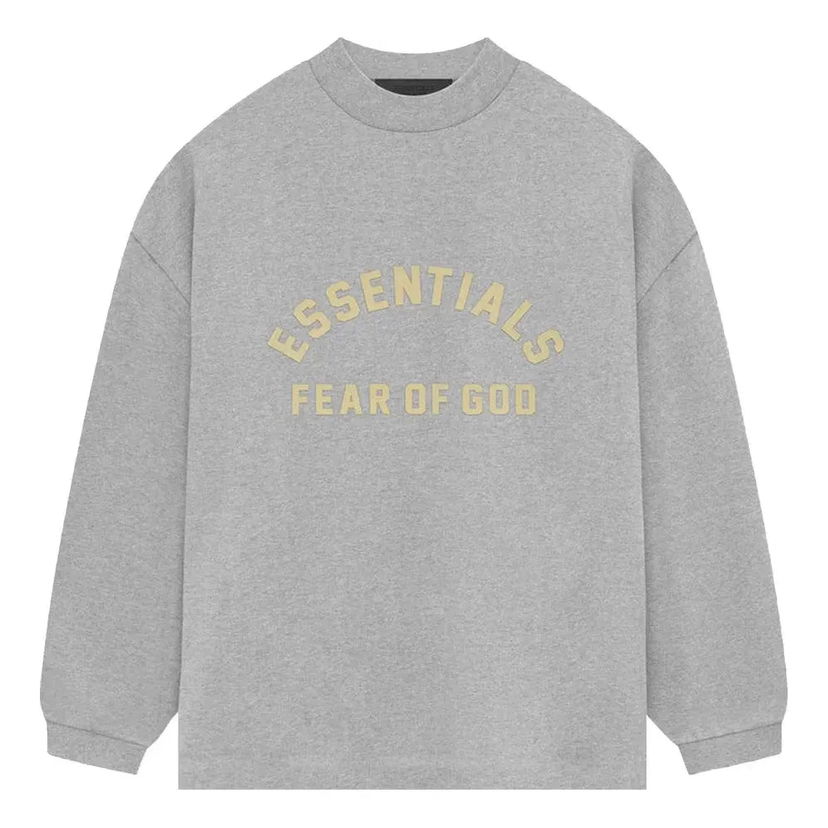 Sweatshirt Fear of God Essentials Heavy Jersey Long-Sleeve T-Shirt Grå | 125SP242016F