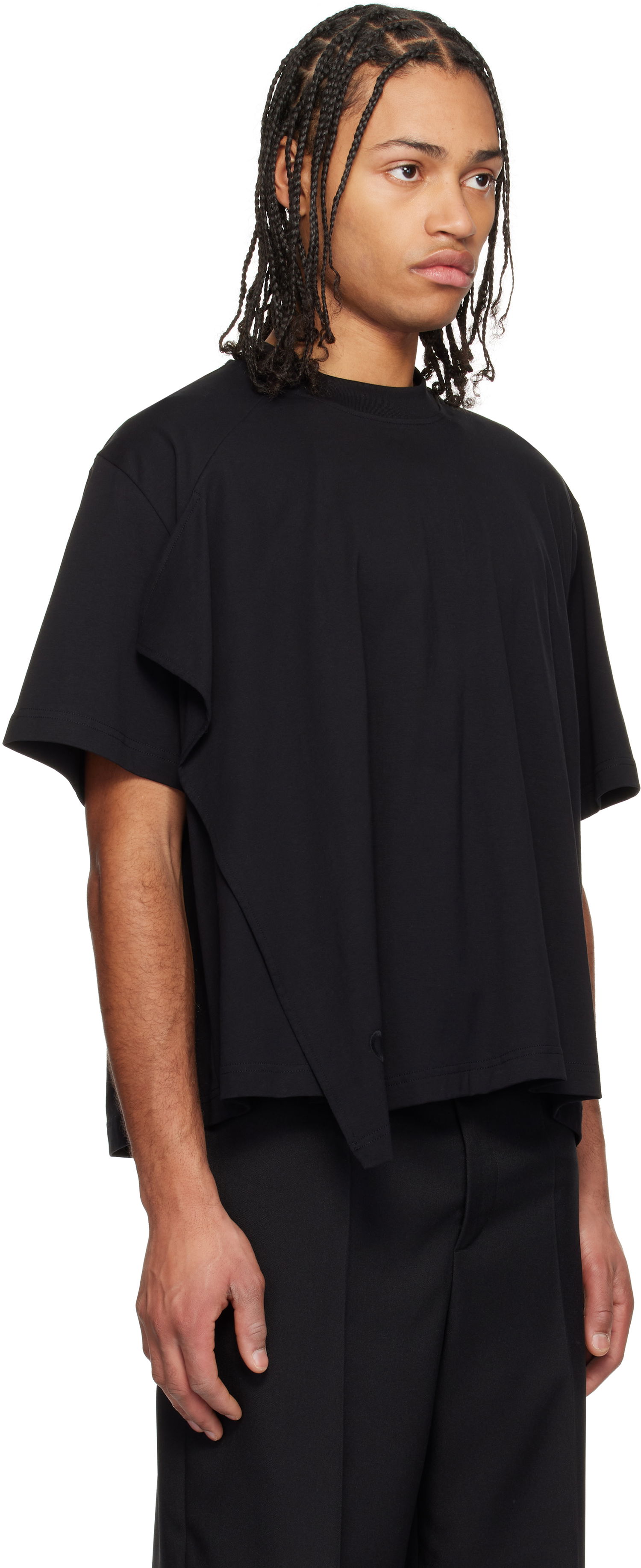 T-shirt Craig Green Craig Green Asymmetric T-Shirt Sort | CGSS25CJETSS22, 1