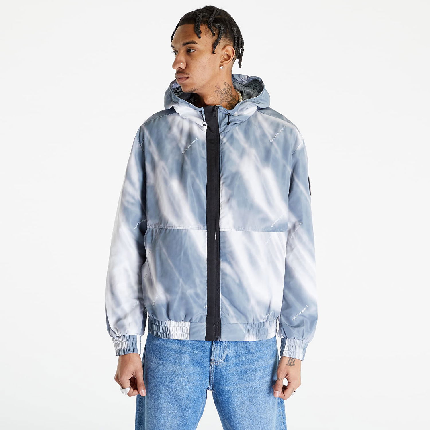 Vindjakke CALVIN KLEIN Motion Blur AOP Windbreaker Grå | J30J322932 0IM, 0