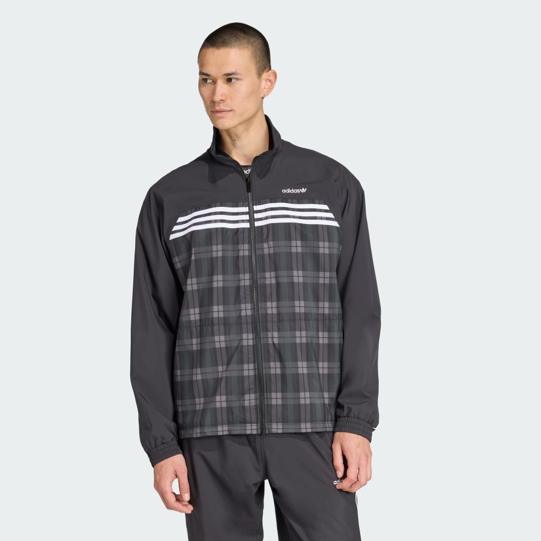 Jakke adidas Performance Relaxed Fit Tartan Track Jacket Sort | JV7743, 0
