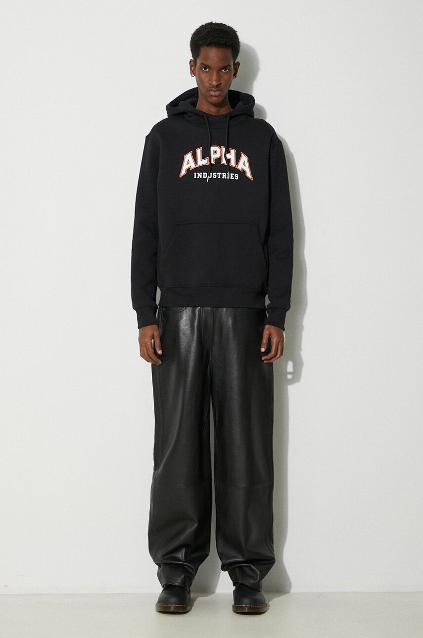 Sweatshirt Alpha Industries Hoodie With Print Sort | 146331, 1