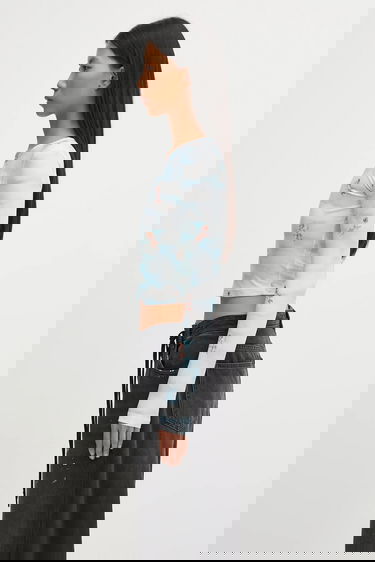 Crop top Fiorucci Beatitudo Print Long Sleeve Crop Flerfarvet | W25FWTLO003LY01BL02, 1