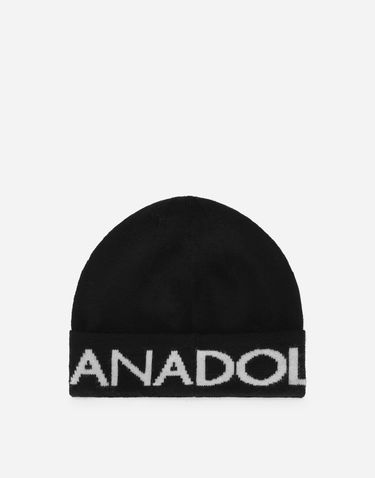 Beanie Dolce & Gabbana Dolce & Gabbana Wool Knit Hat With Jacquard Logo Sort | LBKHA2JCVM6N0000, 1