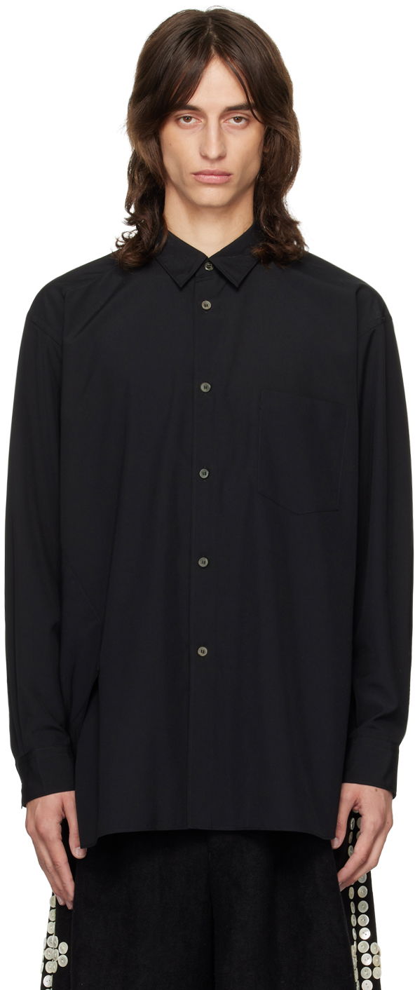 Skjorte Comme des Garçons Homme Plus Black Asymmetric Shirt Sort | PN-B024-051