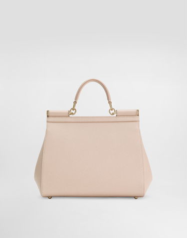 Håndtaske Dolce & Gabbana Dolce & Gabbana Dauphine Leather Top Handle Bag Lyserød | BB6002B100180414, 3