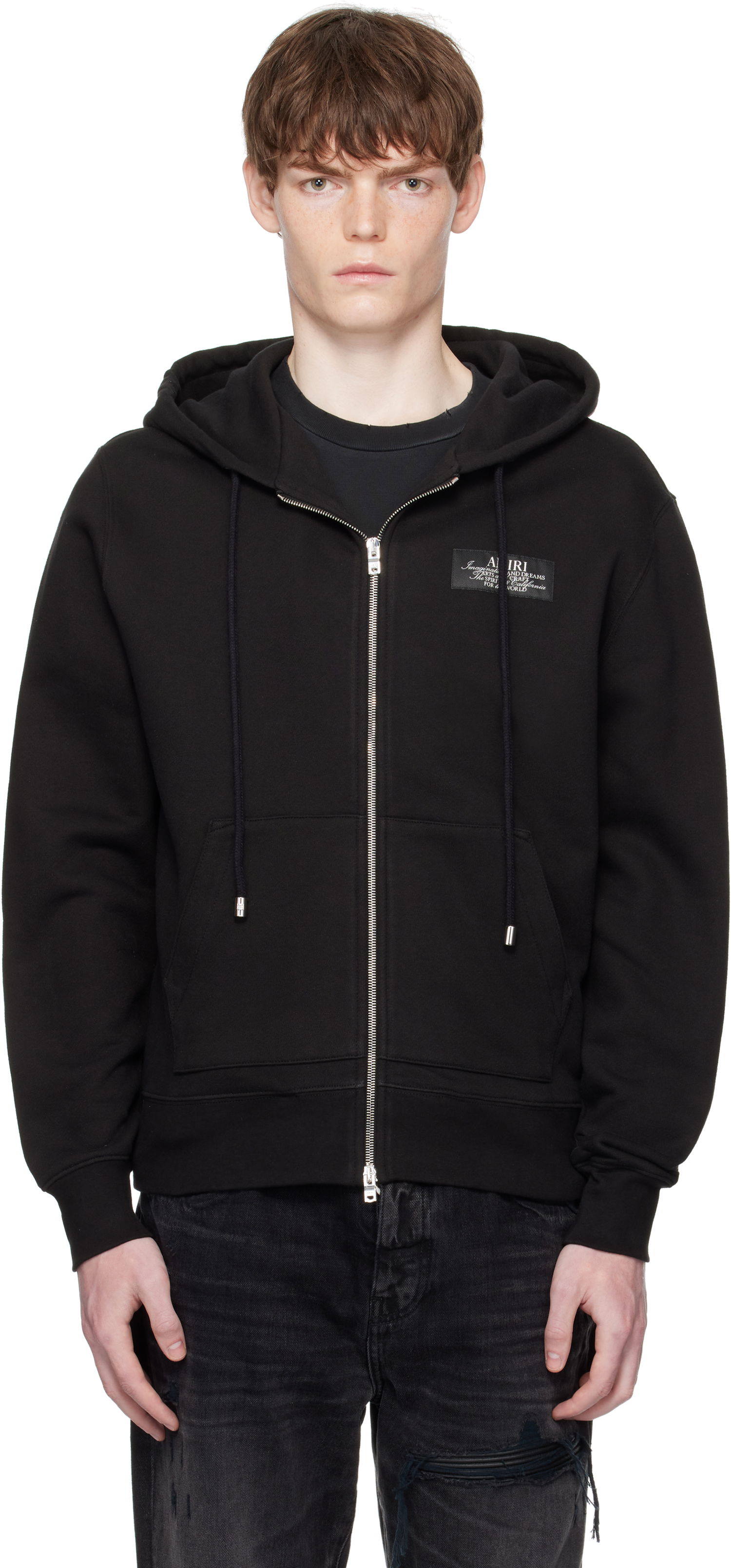 Sweatshirt AMIRI AMIRI 'Amiri Spirit' Zip Hoodie Sort | AMJYHD1118, 0