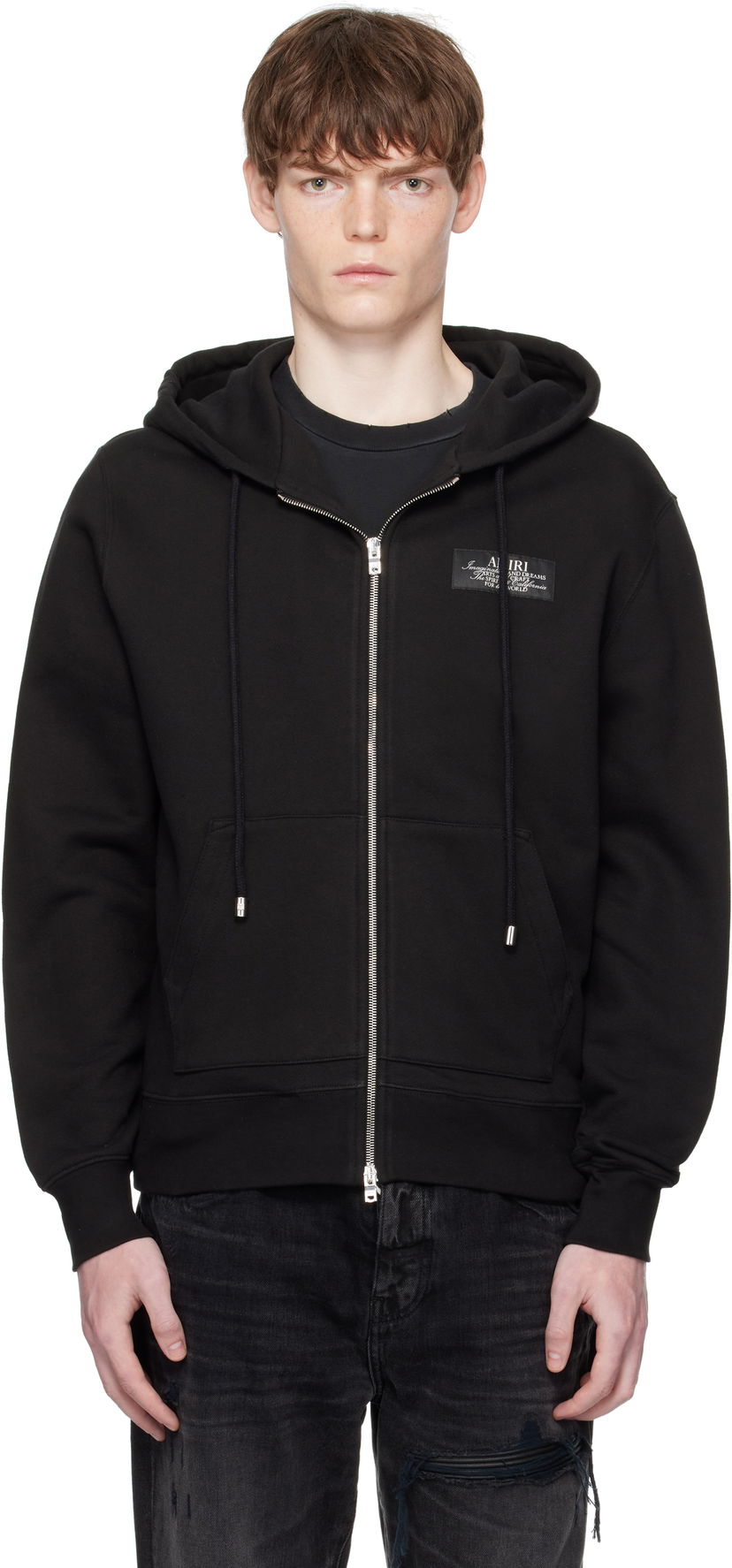 Sweatshirt AMIRI AMIRI 'Amiri Spirit' Zip Hoodie Sort | AMJYHD1118