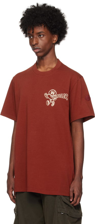 T-shirt Moncler Moncler Printed T-Shirt Rød | J20918C0005083927, 3