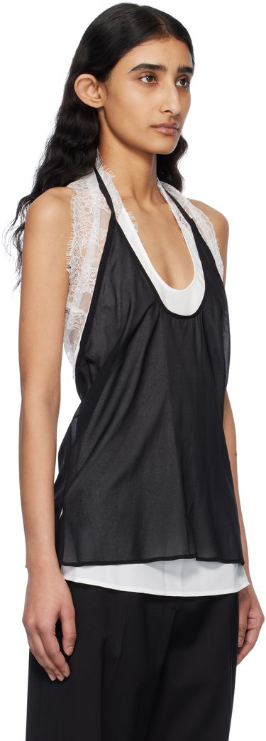 Tanktop Helmut Lang Helmut Lang Lace Dancer Tank Top Sort | O10HW509, 1