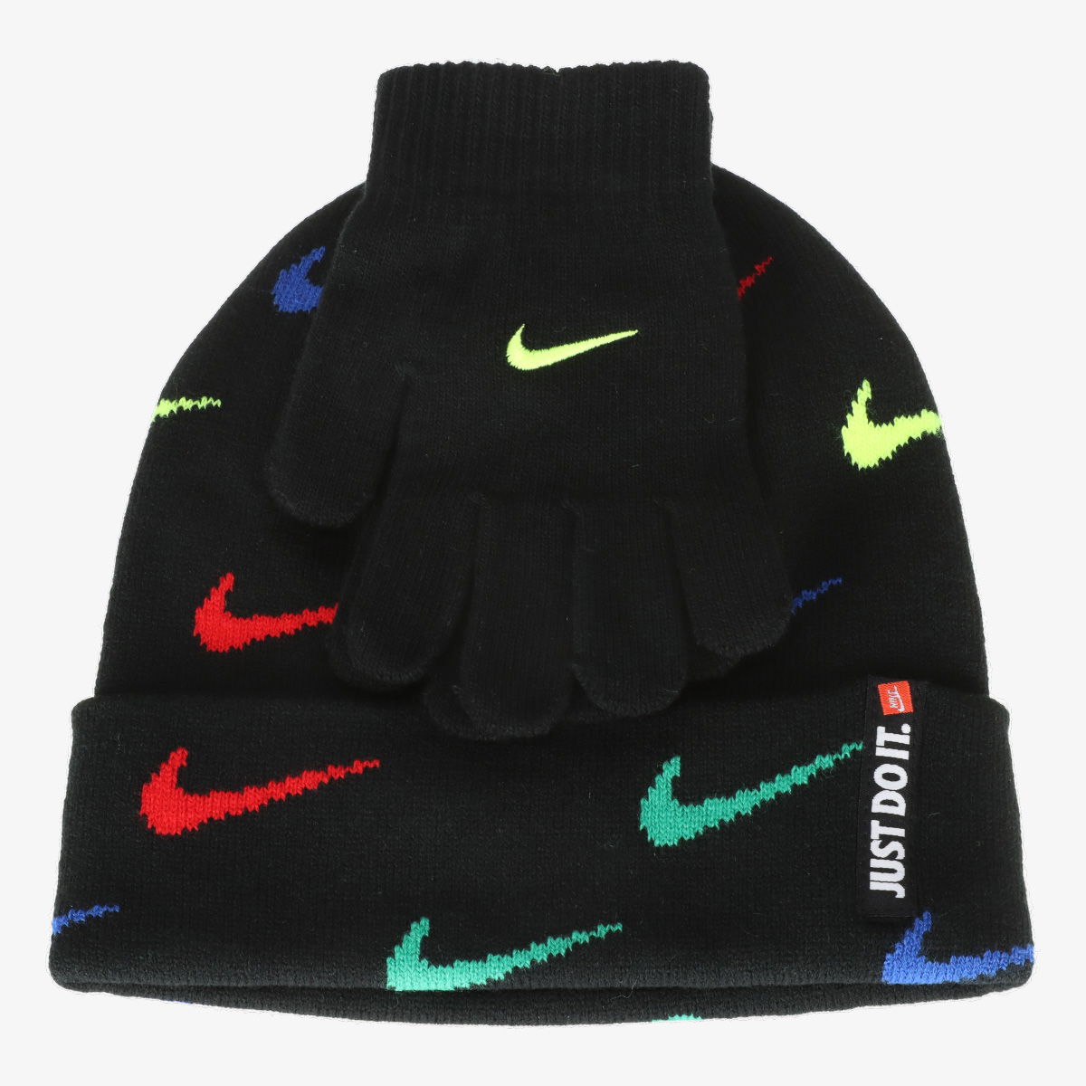 Beanie Nike Nike Swoosh Repeat Beanie and Gloves Set Sort | 9A2988-K90, 1