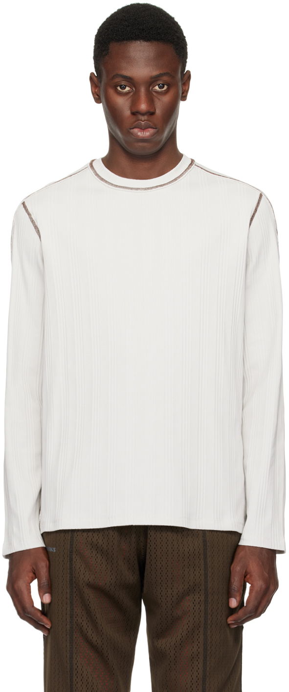 T-shirt AFFXWRKS Long Sleeve Boxy Fit T-Shirt Hvid | SS24ML01V2