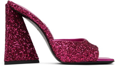 Skopleje The Attico Attico Devon Glitter Mules Lyserød | 227WS000 G001, 0