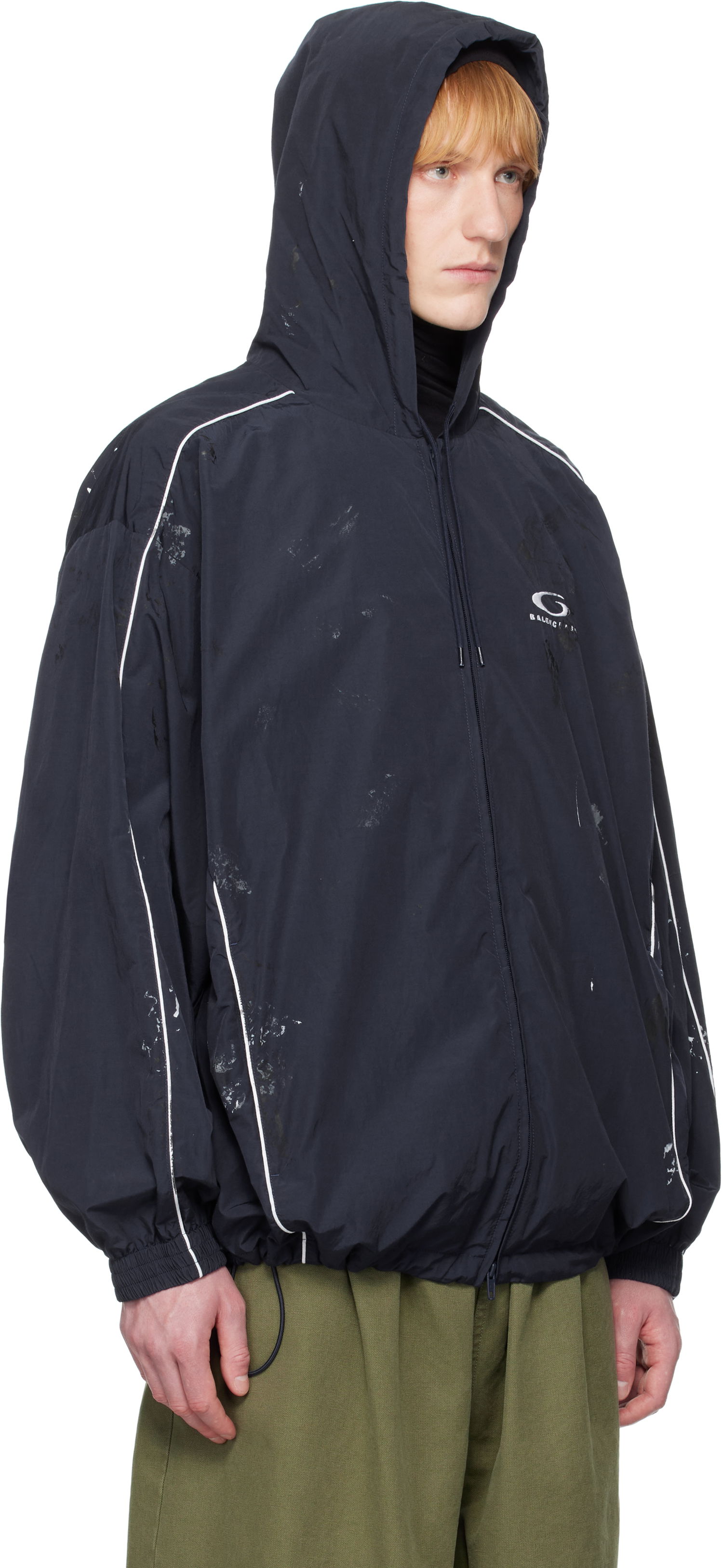 Vindjakke Balenciaga Balenciaga Painter Track Jacket Sort | 814394TPQ38, 1