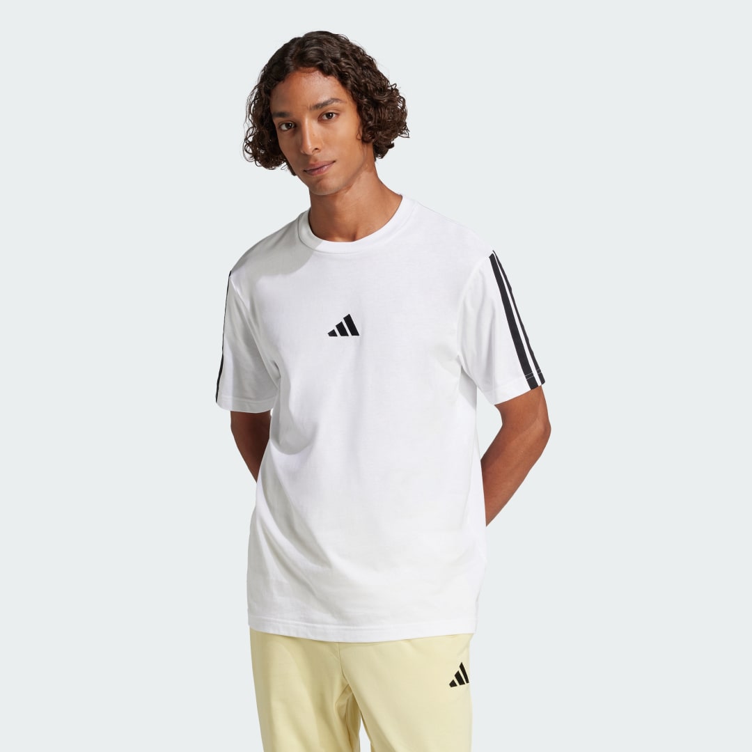 T-shirt adidas Performance 3-Stripes Single Jersey Tee Hvid | JW1952, 0